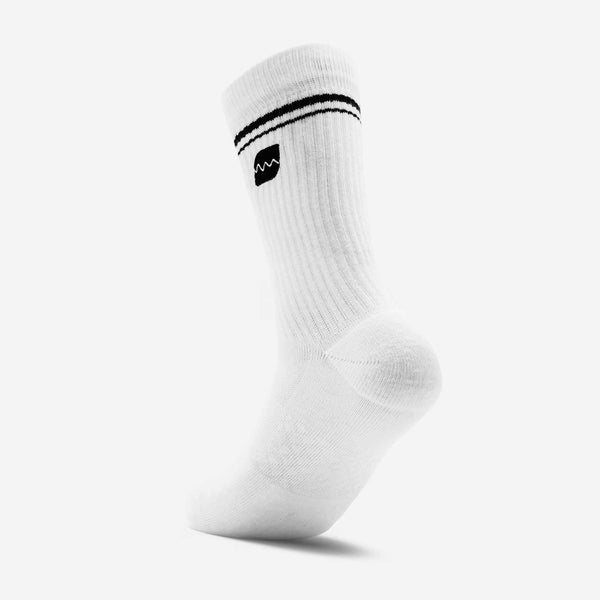 Crew Socks Wide Toe Box (1 Pair Pack) - White