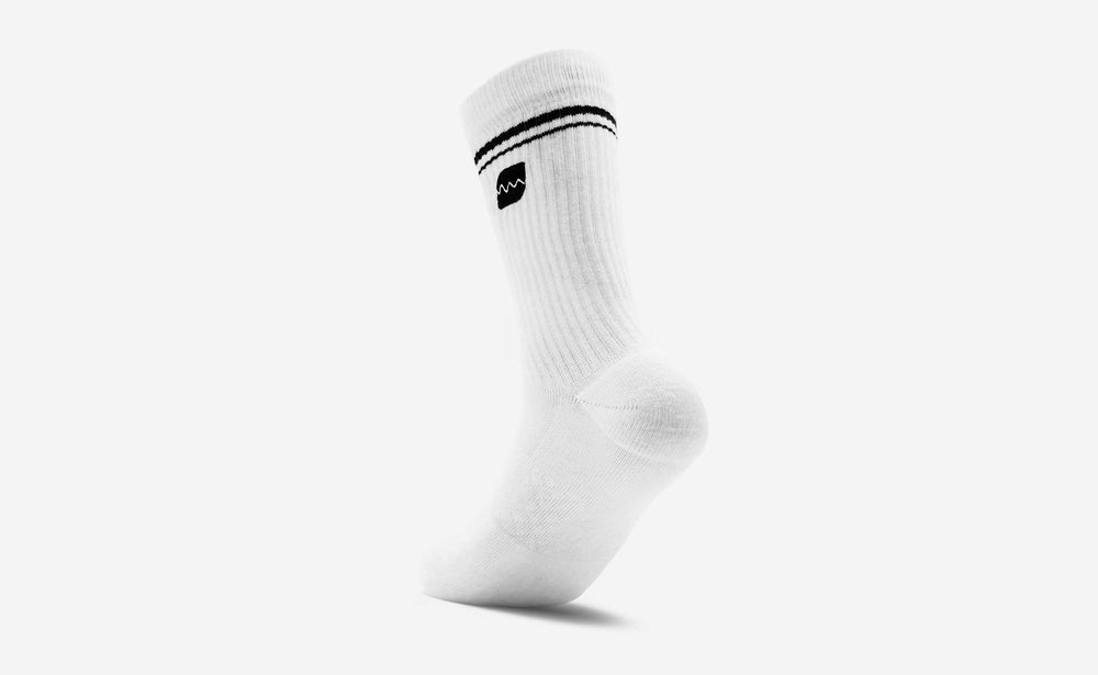 Crew Socks Wide Toe Box (1 Pair Pack) - White