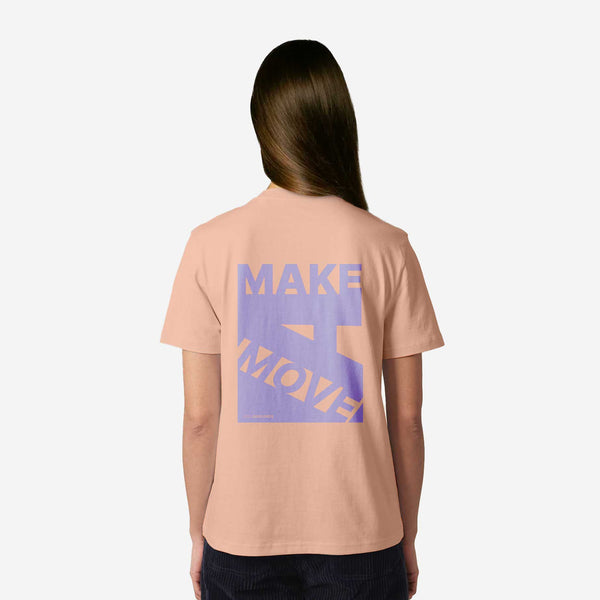 Unisex T-Shirt “Make a move” Fair & Eco - Peach